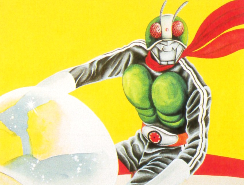 石ノ森章太郎の絵画作品　タイトルは、仮面ライダー
